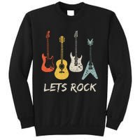 Lets Rock Rock N Roll Guitar Retro Gift Sweatshirt