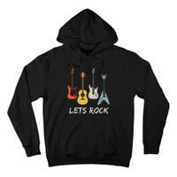 Lets Rock Rock N Roll Guitar Retro Gift Tall Hoodie