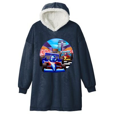 Let's Ride Racing Hooded Wearable Blanket