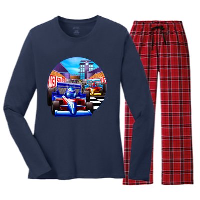 Let's Ride Racing Women's Long Sleeve Flannel Pajama Set 