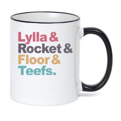 Lylla Rocket Raccoon Floor Teefs Vintage Retro 11oz Black Color Changing Mug