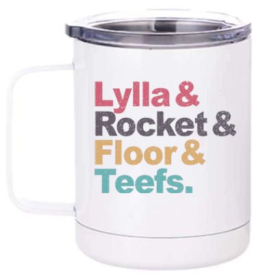 Lylla Rocket Raccoon Floor Teefs Vintage Retro 12 oz Stainless Steel Tumbler Cup