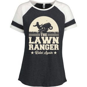 Lawn Ranger Rides Again Enza Ladies Jersey Colorblock Tee