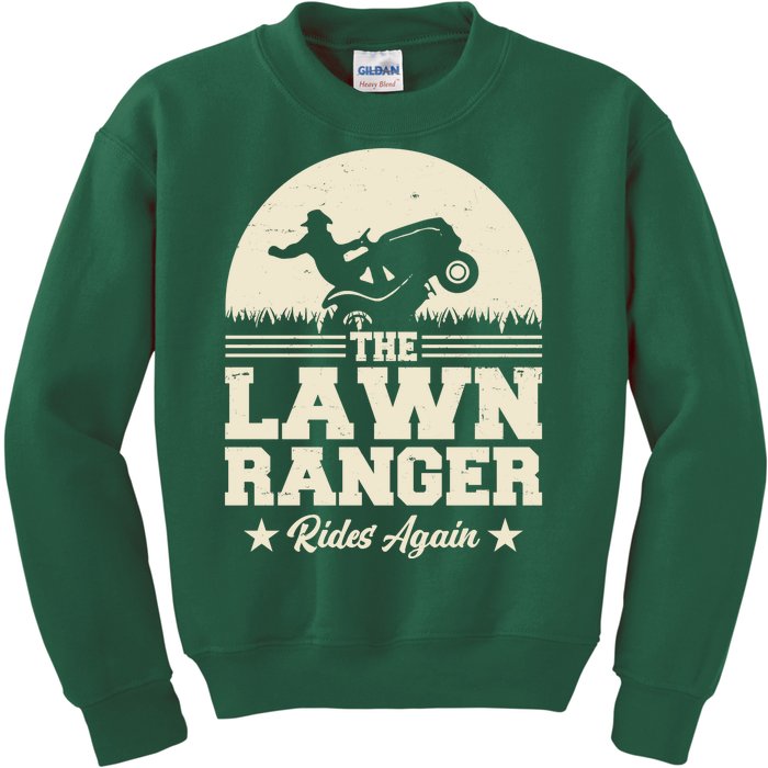 Lawn Ranger Rides Again Kids Sweatshirt