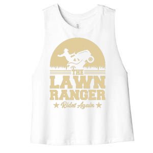 Lawn Ranger Rides Again Women's Racerback Cropped Tank