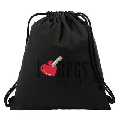 Love Rpg Role Playing Gamer Drawstring Bag