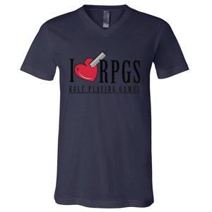 Love Rpg Role Playing Gamer V-Neck T-Shirt