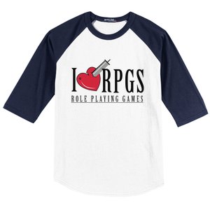 Love Rpg Role Playing Gamer Baseball Sleeve Shirt