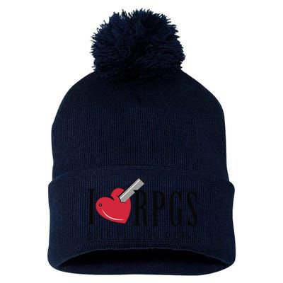 Love Rpg Role Playing Gamer Pom Pom 12in Knit Beanie