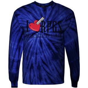 Love Rpg Role Playing Gamer Tie-Dye Long Sleeve Shirt