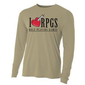 Love Rpg Role Playing Gamer Cooling Performance Long Sleeve Crew