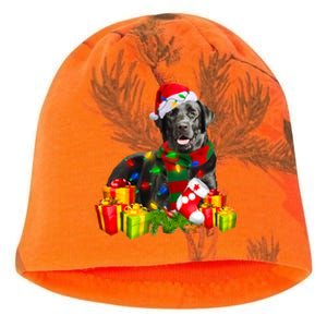 Labrador Retriever Reindeer Xmas Light Christmas Santa Hat Gift Kati - Camo Knit Beanie