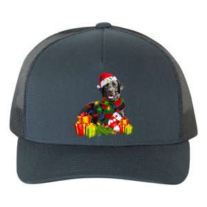 Labrador Retriever Reindeer Xmas Light Christmas Santa Hat Gift Yupoong Adult 5-Panel Trucker Hat