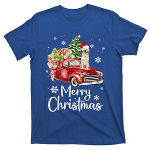 Labrador Retriever Riding Red Truck Xmas Merry Christmas Gift T-Shirt