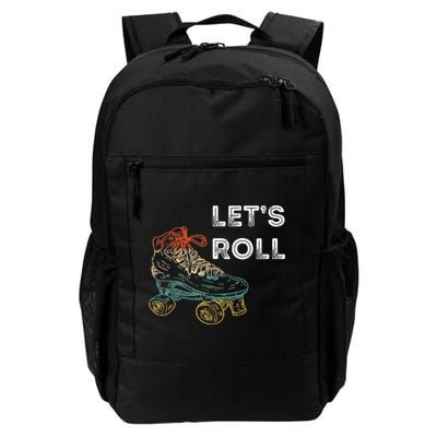 Let's Roll Roller Skating Roller Skater Skating Rink Backpack