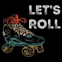 Let's Roll Roller Skating Roller Skater Skating Rink Backpack