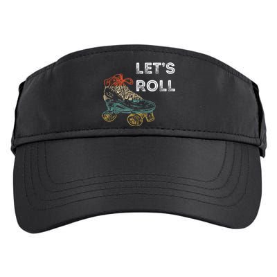 Let's Roll Roller Skating Roller Skater Skating Rink Adult Drive Performance Visor