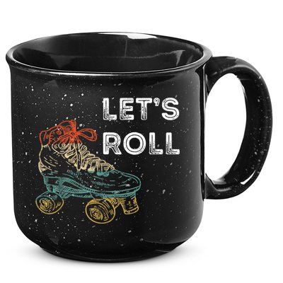 Let's Roll Roller Skating Roller Skater Skating Rink 15oz Campfire Ceramic Mug