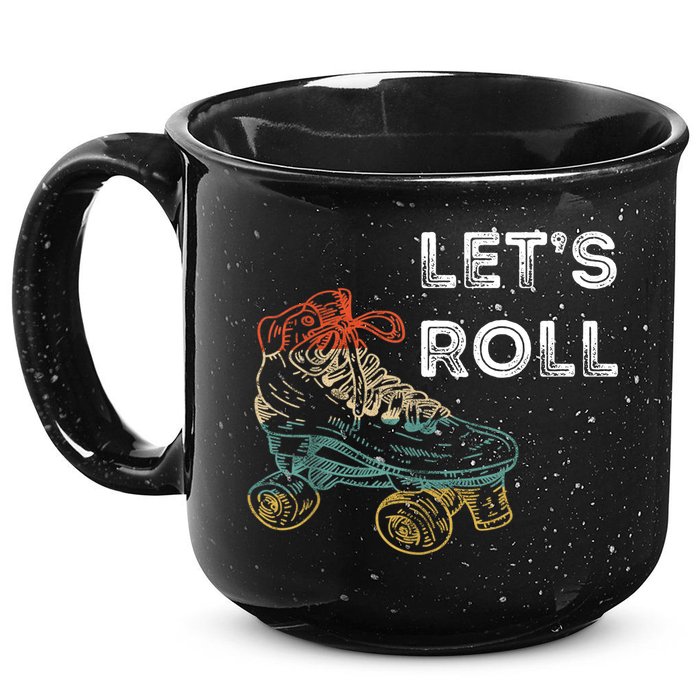 Let's Roll Roller Skating Roller Skater Skating Rink 15oz Campfire Ceramic Mug