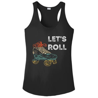 Let's Roll Roller Skating Roller Skater Skating Rink Ladies PosiCharge Competitor Racerback Tank