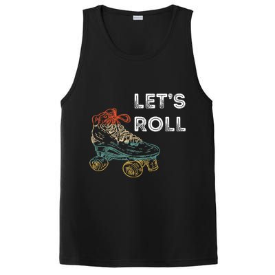 Let's Roll Roller Skating Roller Skater Skating Rink PosiCharge Competitor Tank