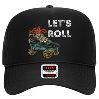 Let's Roll Roller Skating Roller Skater Skating Rink Hat