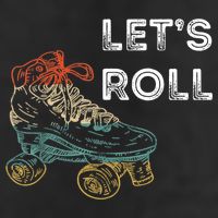 Let's Roll Roller Skating Roller Skater Skating Rink Hat
