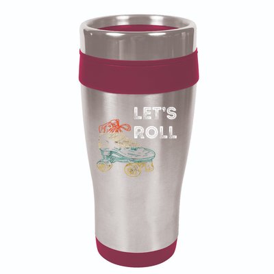 Let's Roll Roller Skating Roller Skater Skating Rink 16oz Travel Tumbler