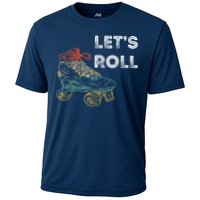 Let's Roll Roller Skating Roller Skater Skating Rink Cooling Performance Crew T-Shirt