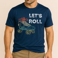Let's Roll Roller Skating Roller Skater Skating Rink Cooling Performance Crew T-Shirt