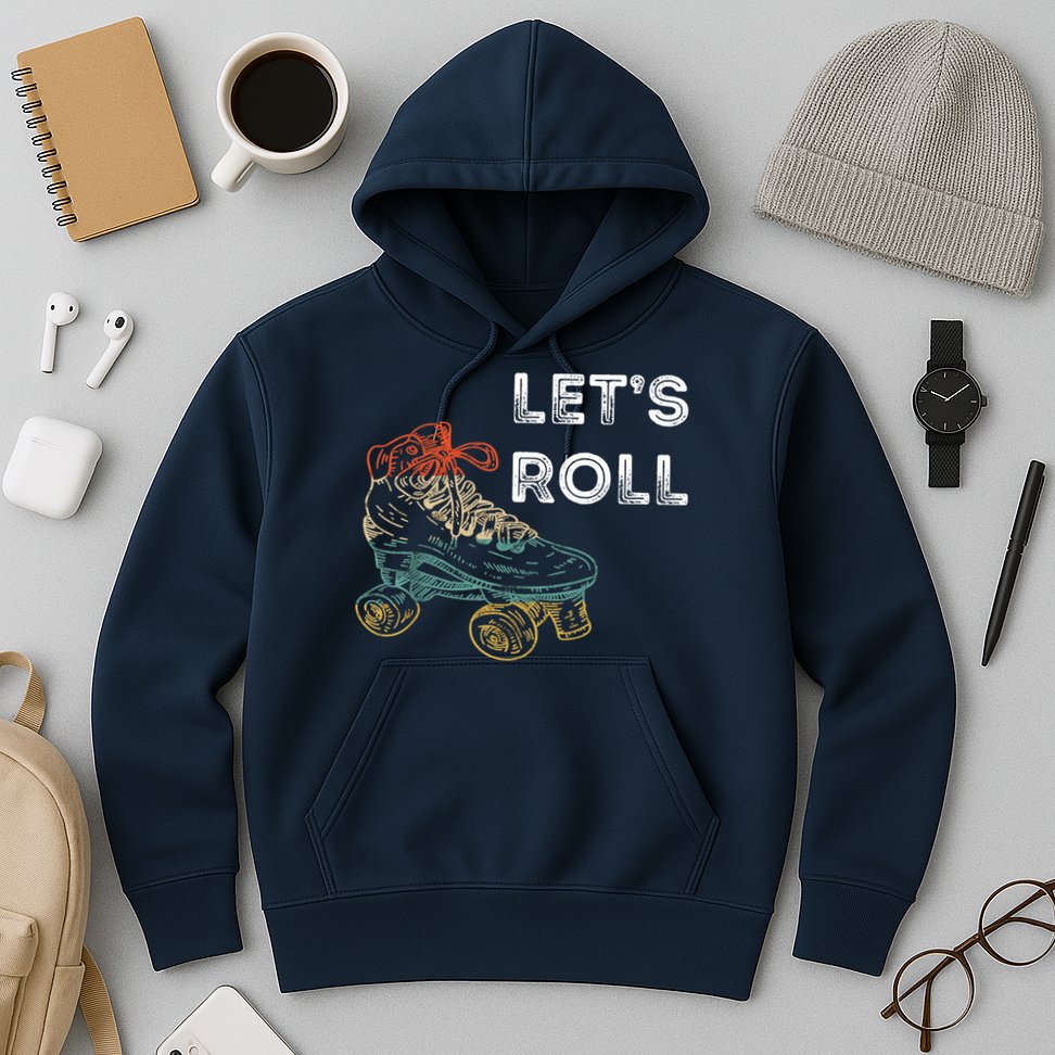 Let's Roll Roller Skating Roller Skater Skating Rink Hoodie