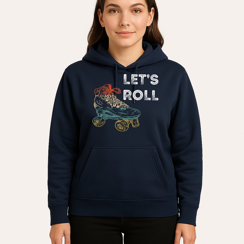 Let's Roll Roller Skating Roller Skater Skating Rink Hoodie