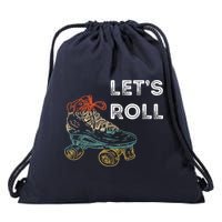 Let's Roll Roller Skating Roller Skater Skating Rink Drawstring Bag