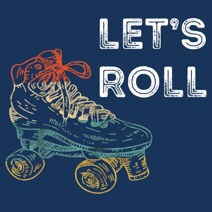 Let's Roll Roller Skating Roller Skater Skating Rink Drawstring Bag