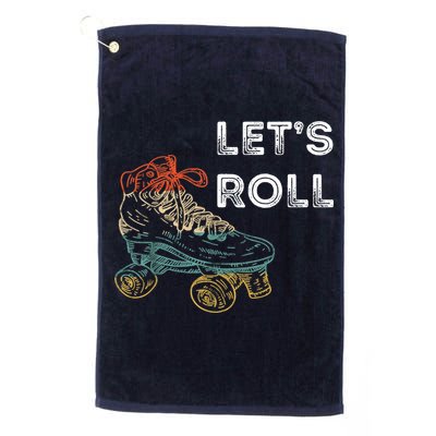 Let's Roll Roller Skating Roller Skater Skating Rink Golf Towel