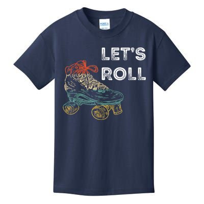 Let's Roll Roller Skating Roller Skater Skating Rink Kids T-Shirt