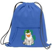 Leprechaun Ragamuffin St Patricks Day Shamrock Paw Cute Gift Sweatshirt Cinch Pack Bag