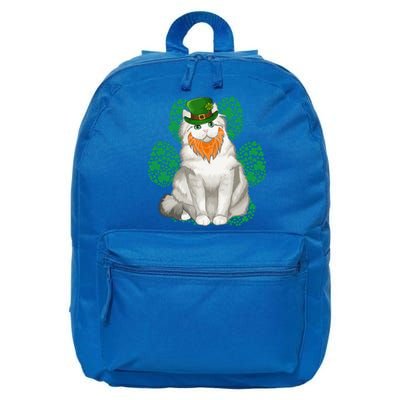 Leprechaun Ragamuffin St Patricks Day Shamrock Paw Cute Gift 16 in Basic Backpack