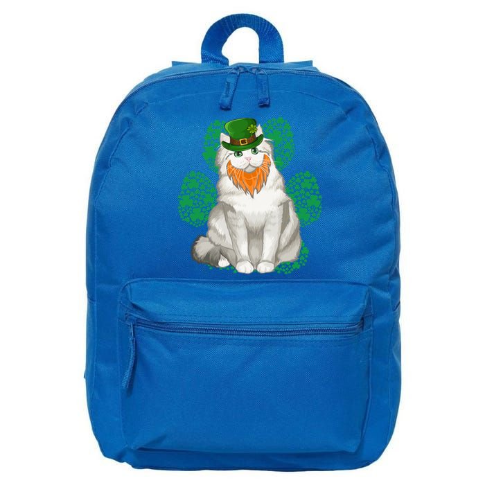 Leprechaun Ragamuffin St Patricks Day Shamrock Paw Cute Gift 16 in Basic Backpack