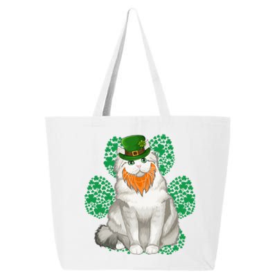 Leprechaun Ragamuffin St Patricks Day Shamrock Paw Cute Gift 25L Jumbo Tote