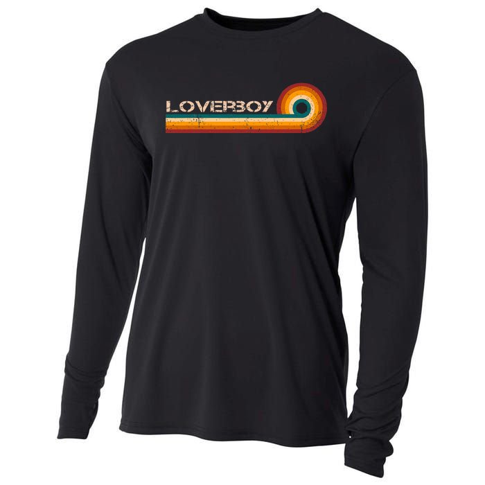 L.O.V.E.R.B.O.Y Retro Stripes Musician Vintage Cooling Performance Long Sleeve Crew