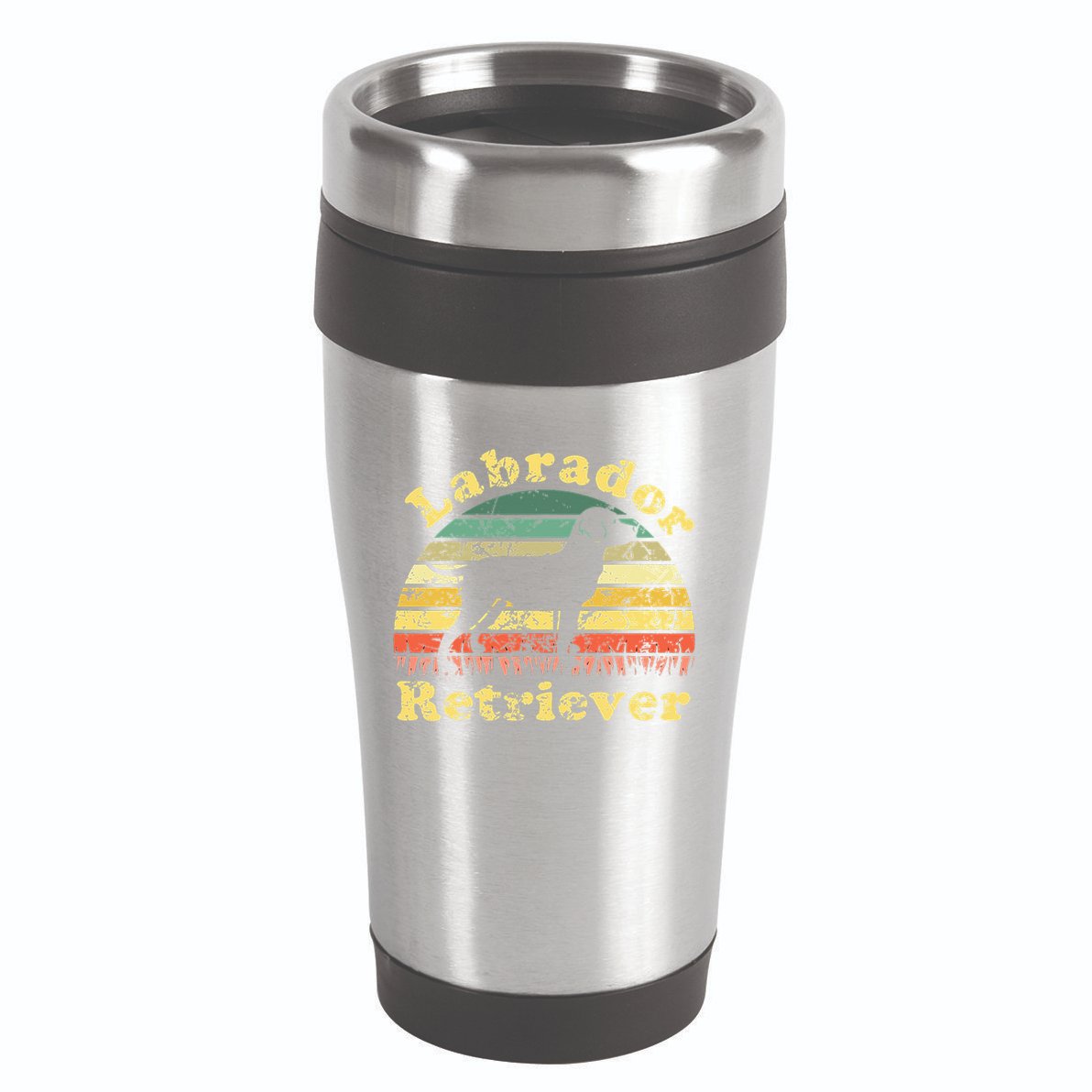 Labrador Retriever Sunset Vintage - Labrador Retriever 16oz Travel Tumbler
