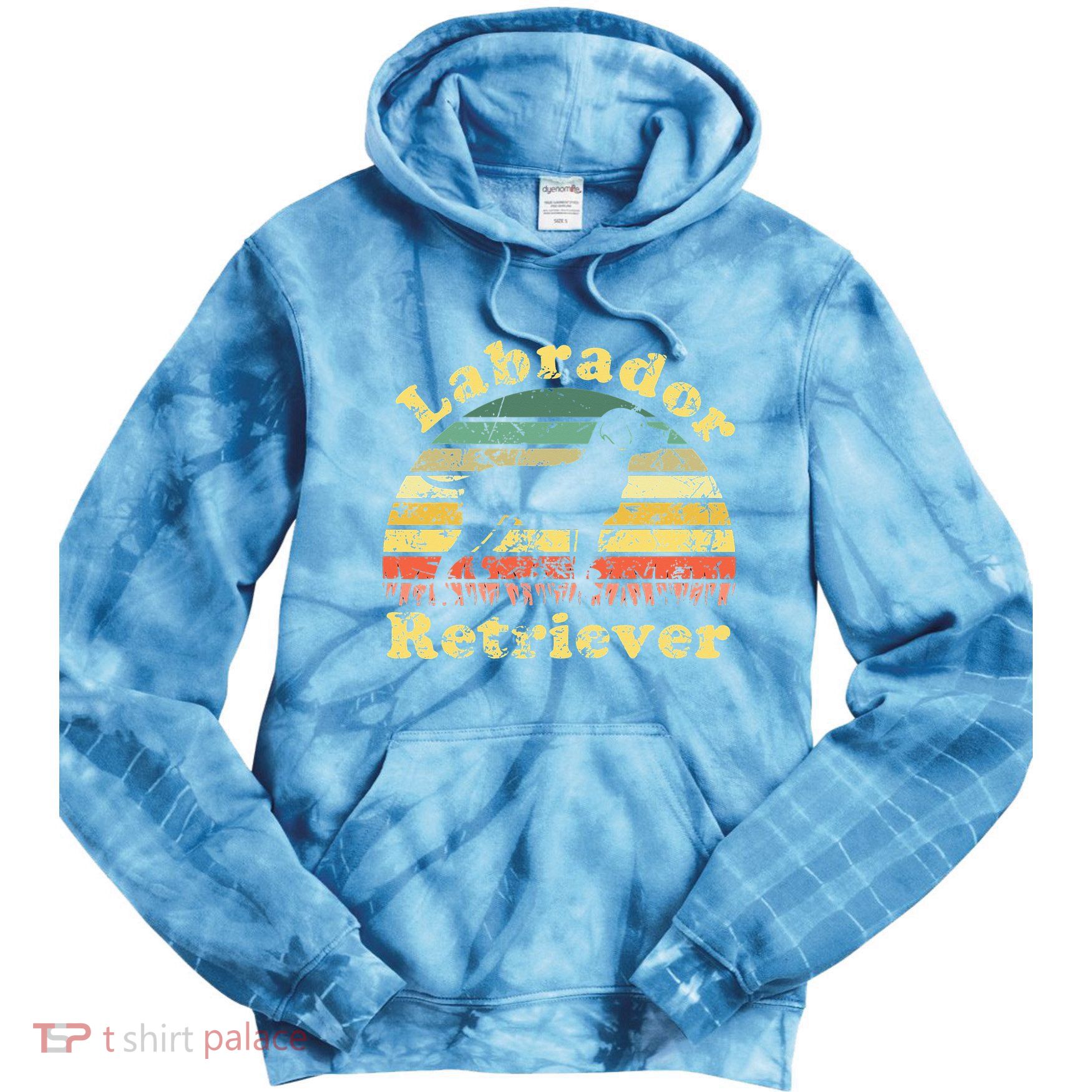 Labrador Retriever Sunset Vintage - Labrador Retriever Tie Dye Hoodie