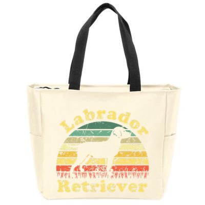 Labrador Retriever Sunset Vintage - Labrador Retriever Zip Tote Bag