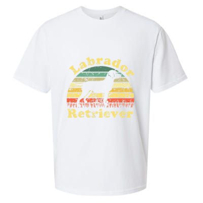 Labrador Retriever Sunset Vintage - Labrador Retriever Sueded Cloud Jersey T-Shirt