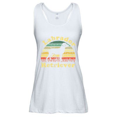 Labrador Retriever Sunset Vintage - Labrador Retriever Ladies Essential Flowy Tank