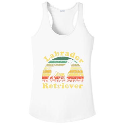 Labrador Retriever Sunset Vintage - Labrador Retriever Ladies PosiCharge Competitor Racerback Tank