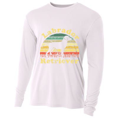 Labrador Retriever Sunset Vintage - Labrador Retriever Cooling Performance Long Sleeve Crew