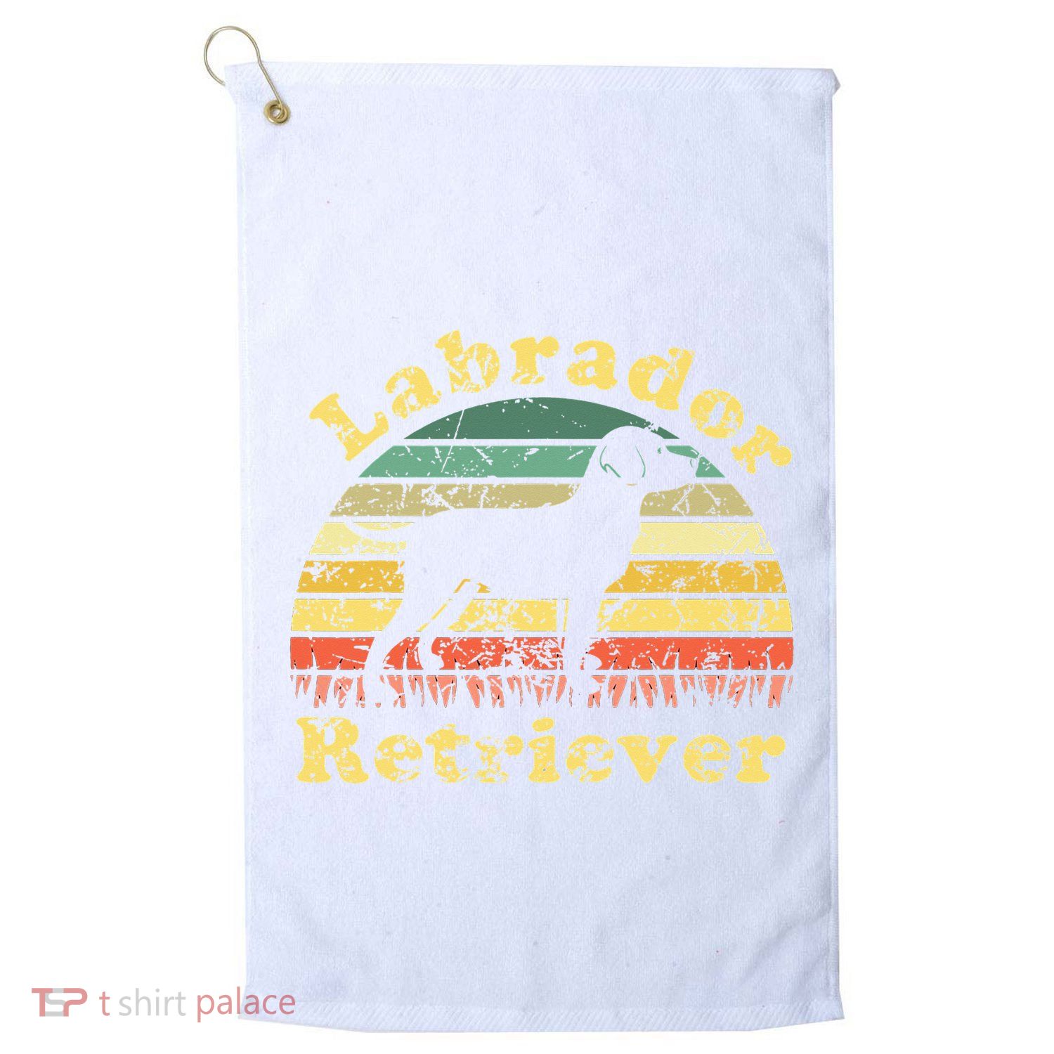 Labrador Retriever Sunset Vintage - Labrador Retriever Golf Towel