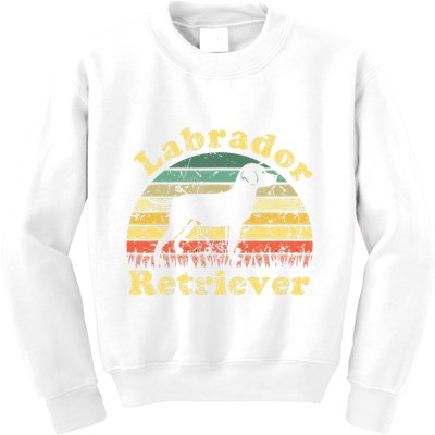 Labrador Retriever Sunset Vintage - Labrador Retriever Kids Sweatshirt
